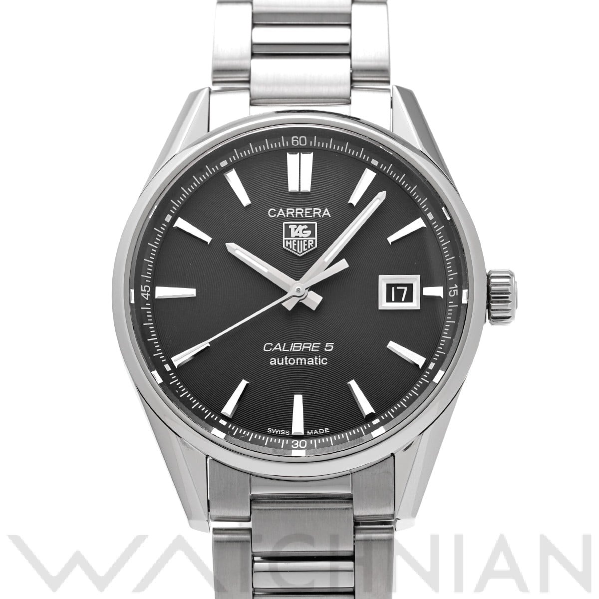 タグ ホイヤー カレラ キャリバー5 WAR211A.BA0782 ブラック メンズ 時計 【中古】【wristwatch】