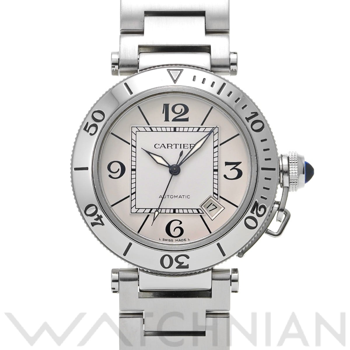カルティエ パシャ シータイマー W31080M7 シルバー メンズ 時計 【中古】【wristwatch】