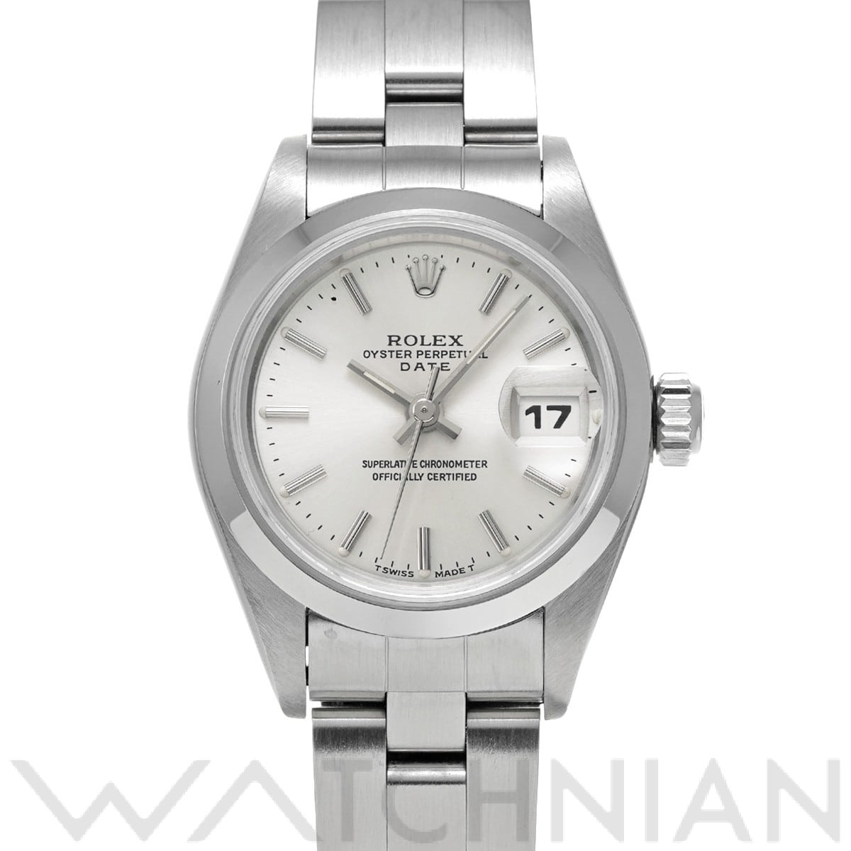 ロレックス オイスターパーペチュアル デイト 69160 シルバー レディース 時計 【中古】【wristwatch】