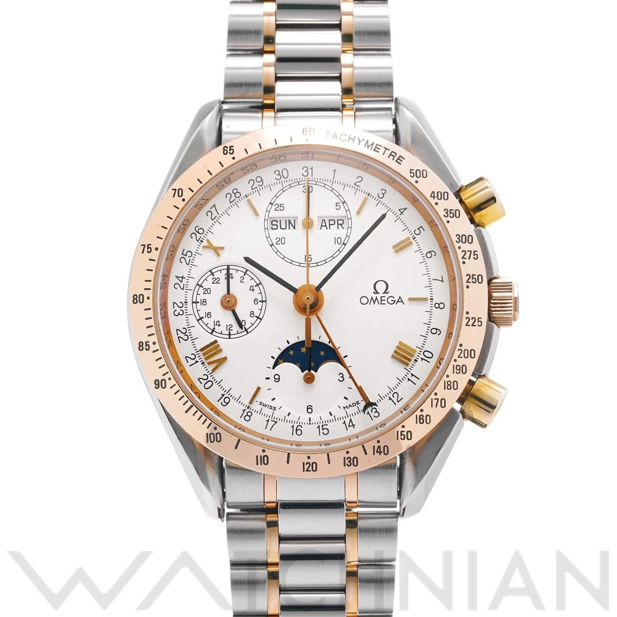 オメガ スピードマスター トリプルカレンダー ムーンフェイズ 3336.20 アイボリー メンズ 時計 【中古】【wristwatch】