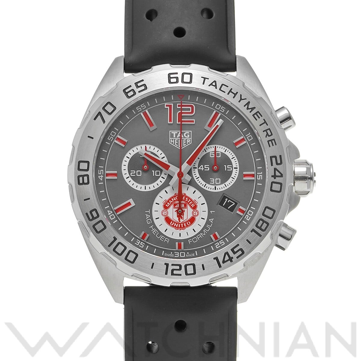 タグ ホイヤー フォーミュラ1 クォーツ クロノグラフ マンチェスター・ユナイテッド CAZ101M.FT8024 グレー メンズ 時計 【中古】【wristwatch】