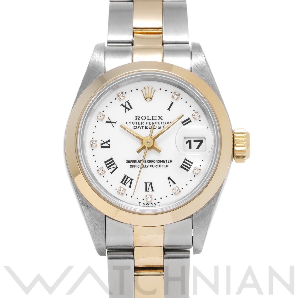 ロレックス デイトジャスト 69163G ホワイト/ダイヤモンド レディース 時計 【中古】【wristwatch】