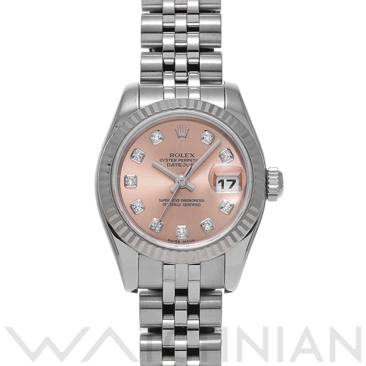 ロレックス レディ デイトジャスト 26 179174G ピンク/ダイヤモンド レディース 時計 【中古】【wristwatch】