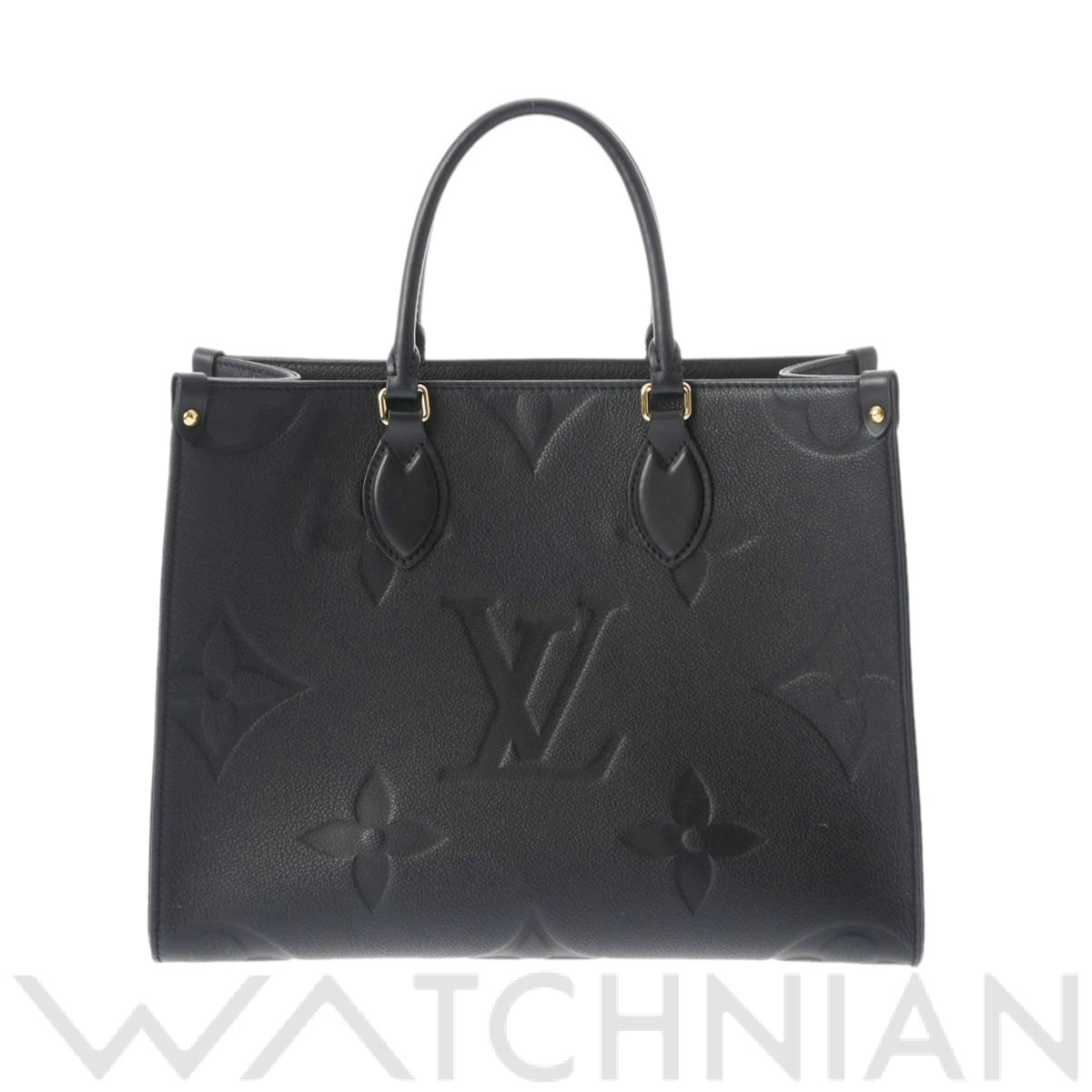 ルイ ヴィトン モノグラムアンプラント オンザゴー MM 2WAYトート ノワール M45595 レザー ユニセックス バッグ 【中古】【bag】