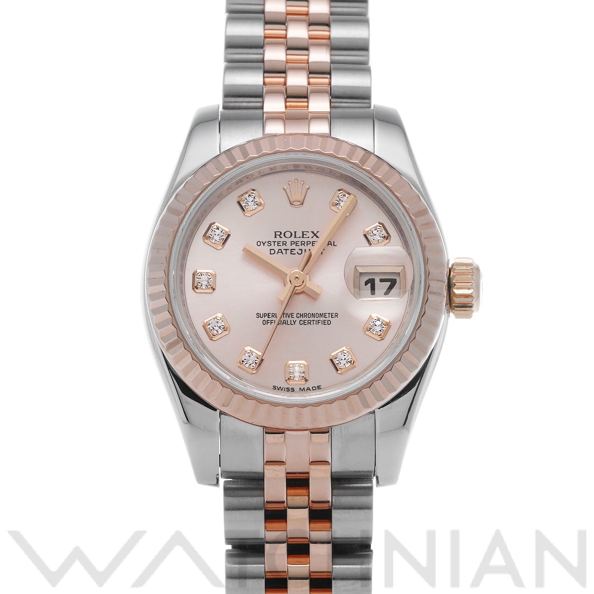 ロレックス レディ デイトジャスト 26 179171G ピンク/ダイヤモンド レディース 時計 【中古】【wristwatch】