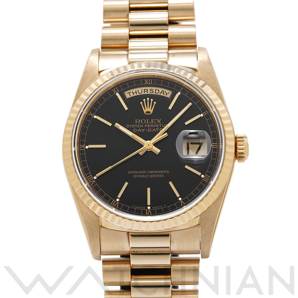 ロレックス デイデイト 18238 ブラック メンズ 時計 【中古】【wristwatch】