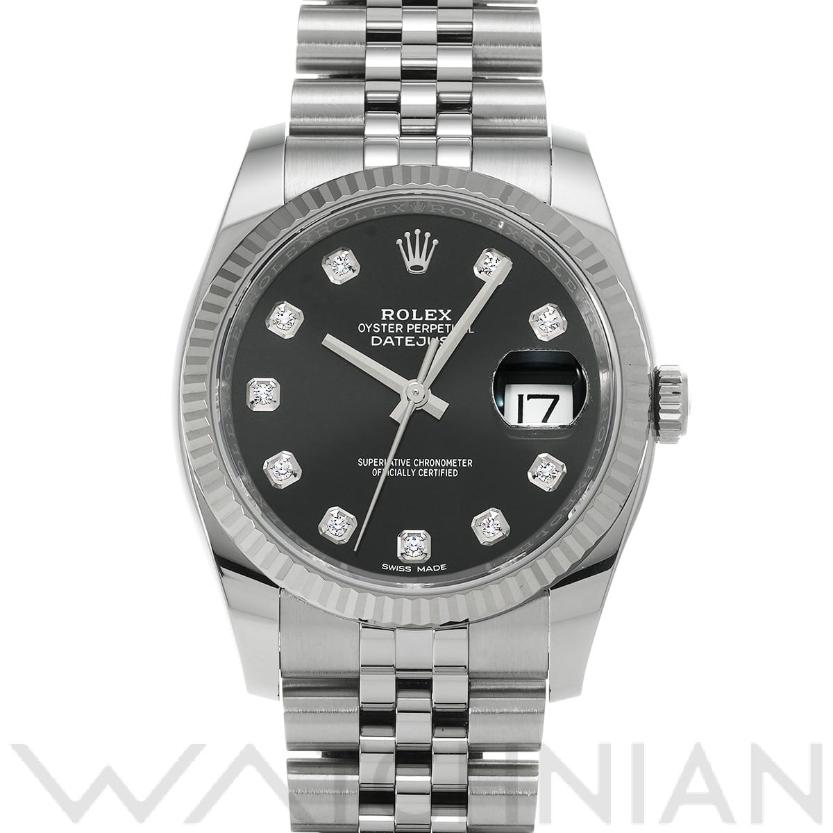 ロレックス デイトジャスト 36 116234G ブラック/ダイヤモンド メンズ 時計 【中古】【wristwatch】