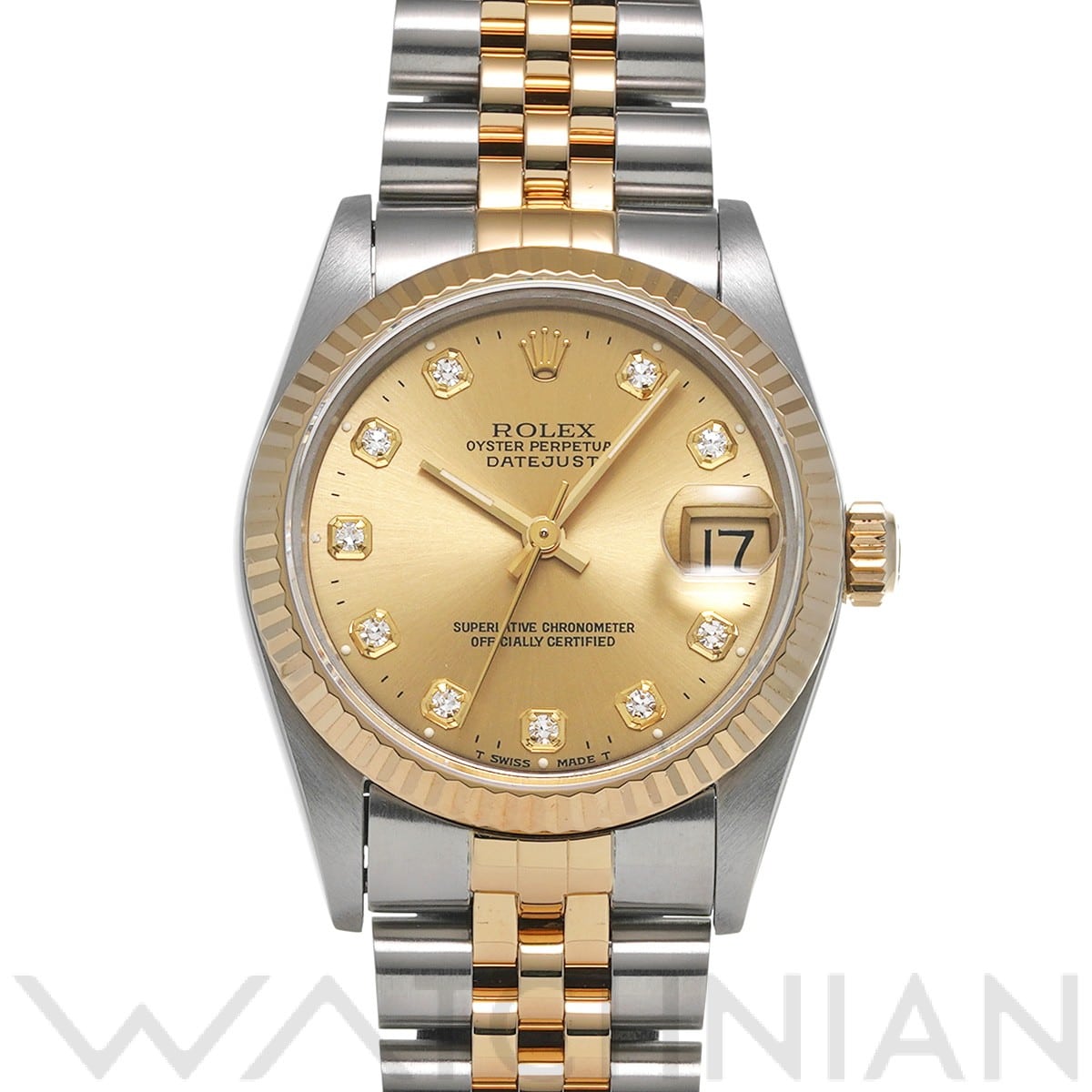 ロレックス デイトジャスト 68273G シャンパン/ダイヤモンド ユニセックス 時計 【中古】【wristwatch】