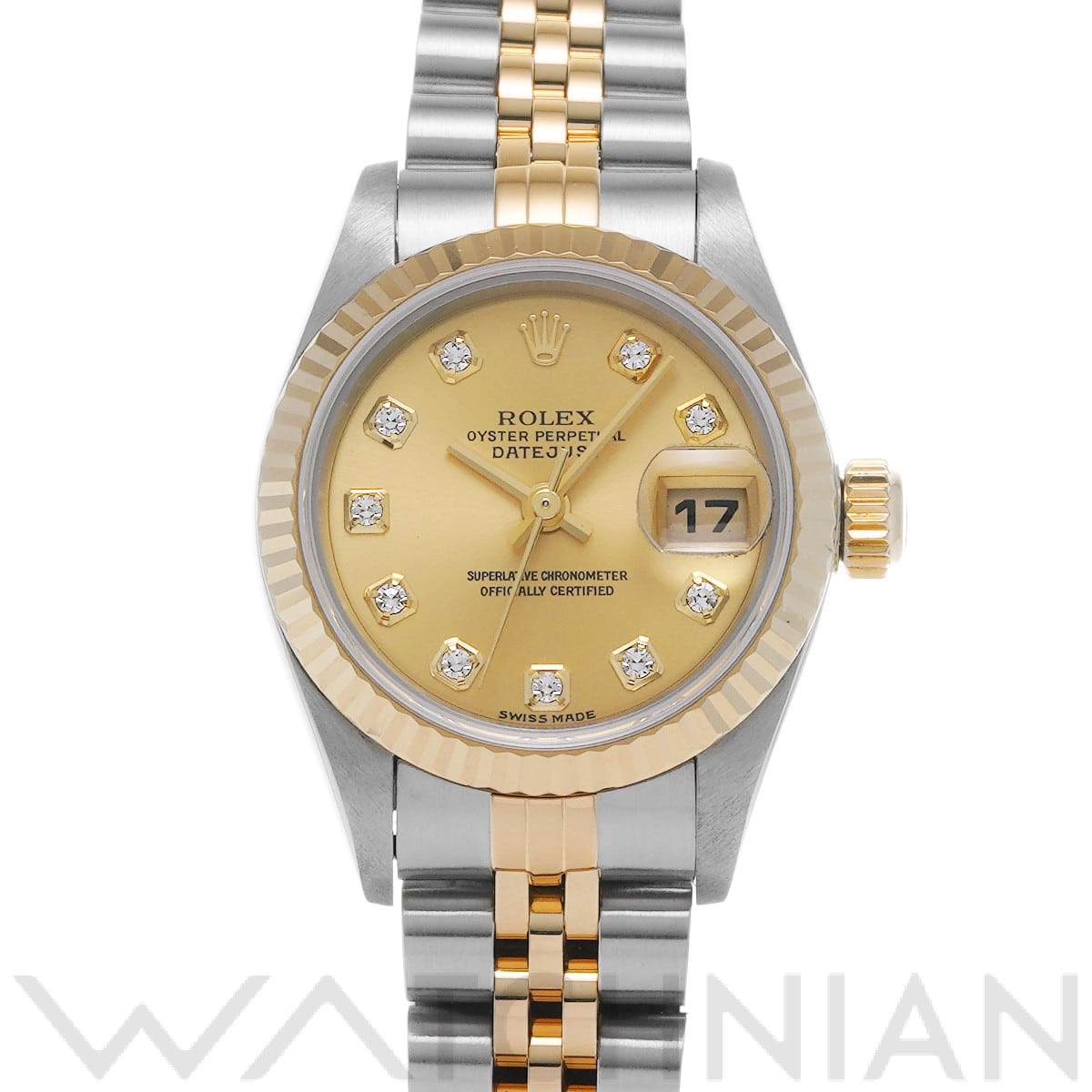 ロレックス デイトジャスト 79173G シャンパン/ダイヤモンド レディース 時計 【中古】【wristwatch】