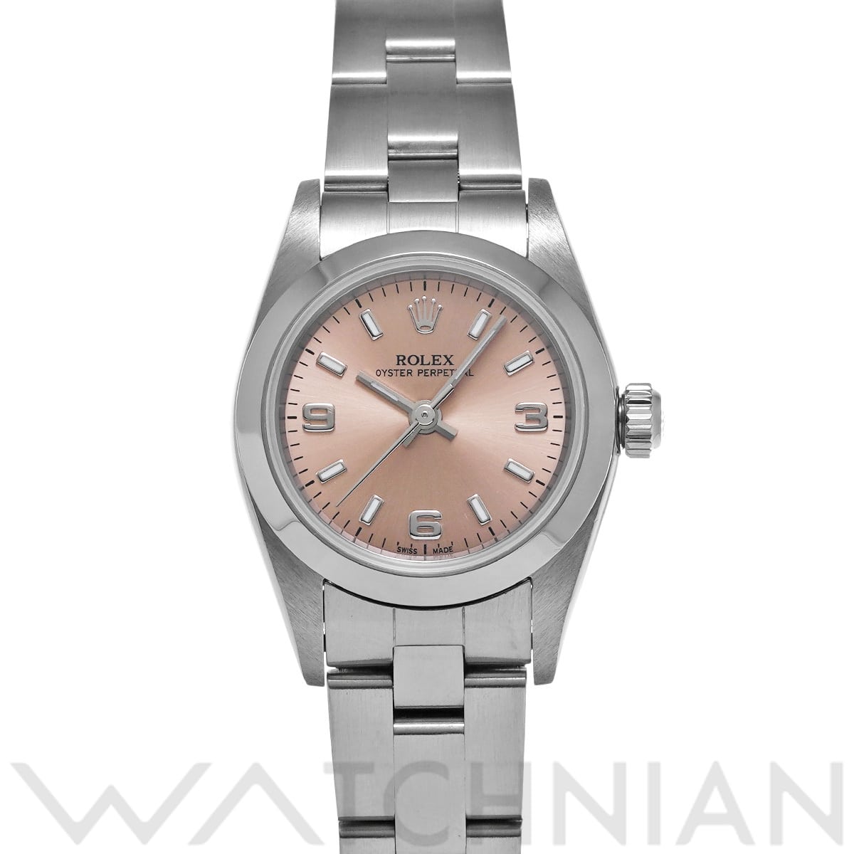 ロレックス オイスターパーペチュアル 76080 ピンク レディース 時計 【中古】【wristwatch】