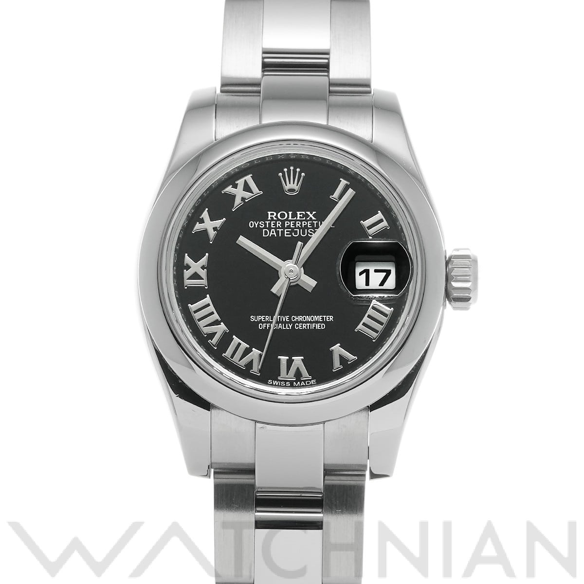 ロレックス レディ デイトジャスト 26 179160 ブラック レディース 時計 【中古】【wristwatch】