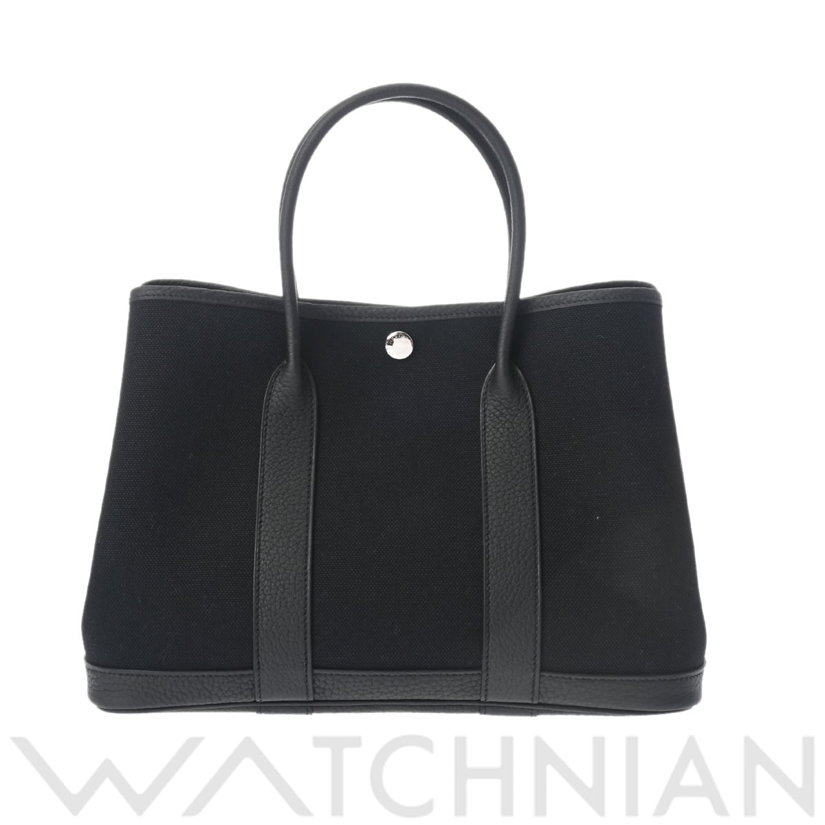 エルメス ガーデンパーティ TPM  ブラック/パラジウム金具 ネゴンダ/トワルミリタリー レディース バッグ 【新品】【bag】