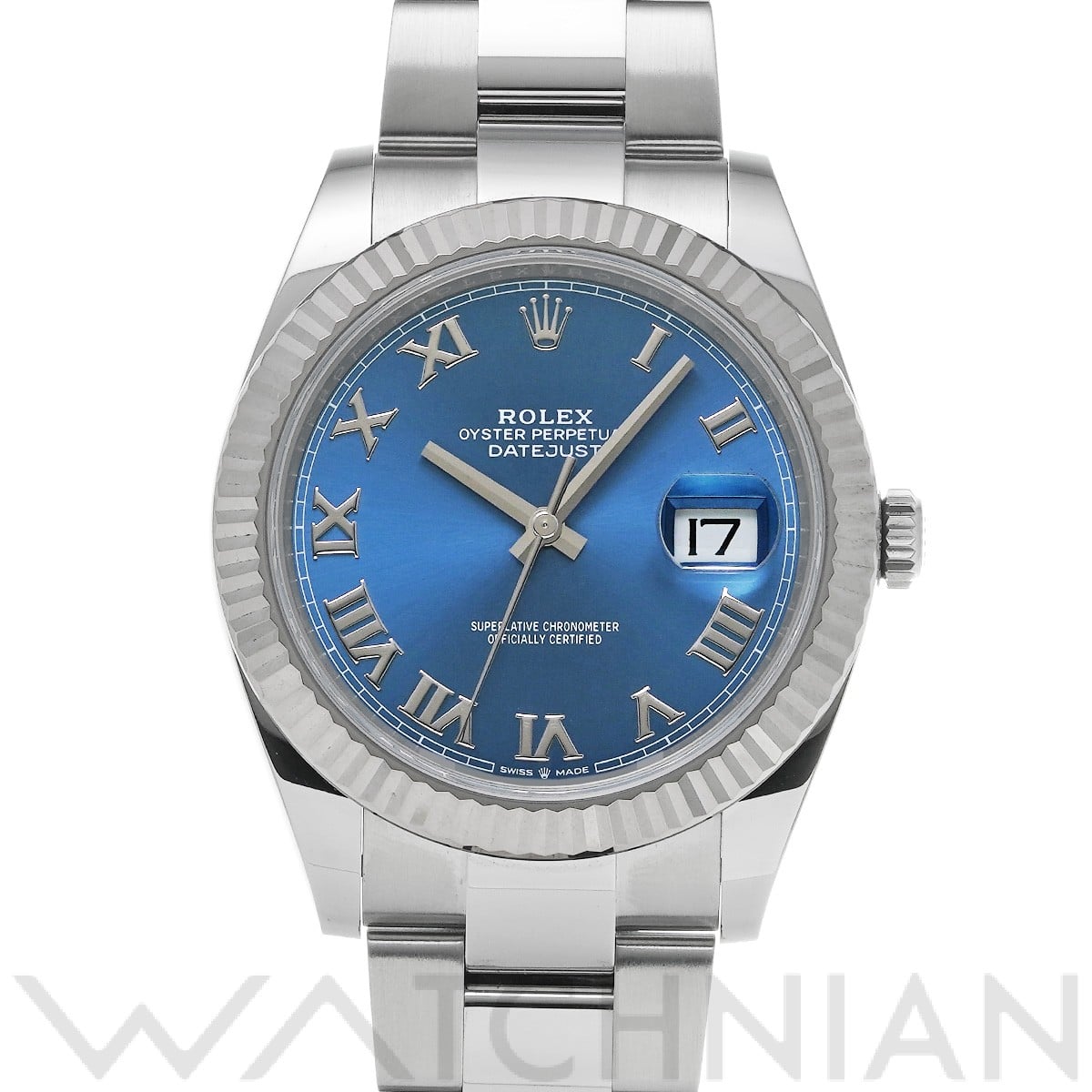 ロレックス デイトジャスト 41 126334 アズーロブルー メンズ 時計 【中古】【wristwatch】