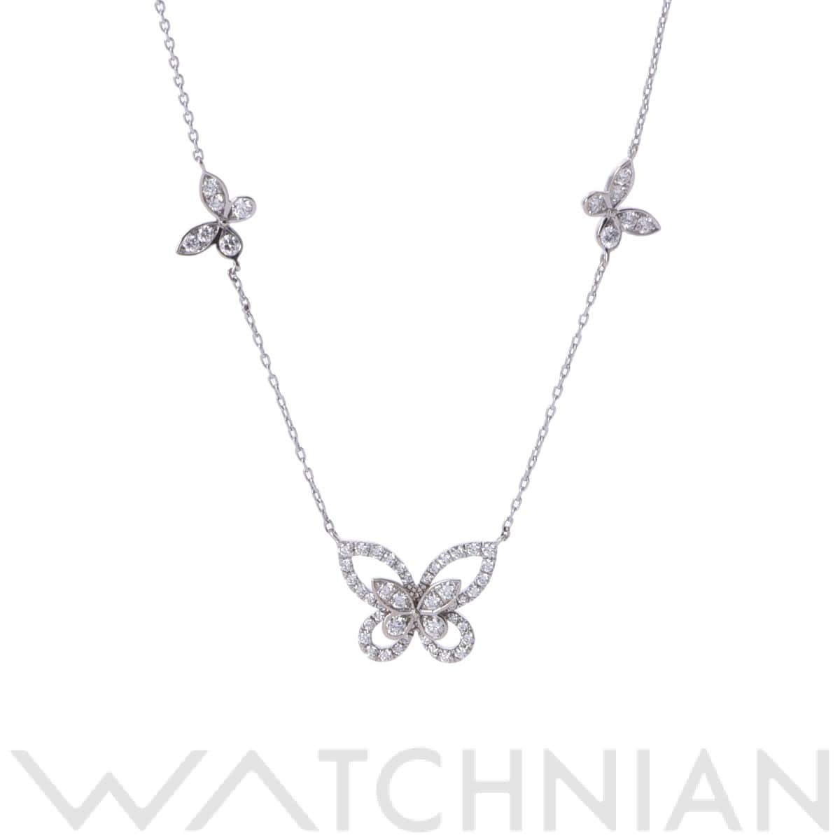 グラフ マルチバタフライシルエット ネックレス シルバー K18ホワイトゴールド WG レディース ジュエリー 【中古】【jewelry】