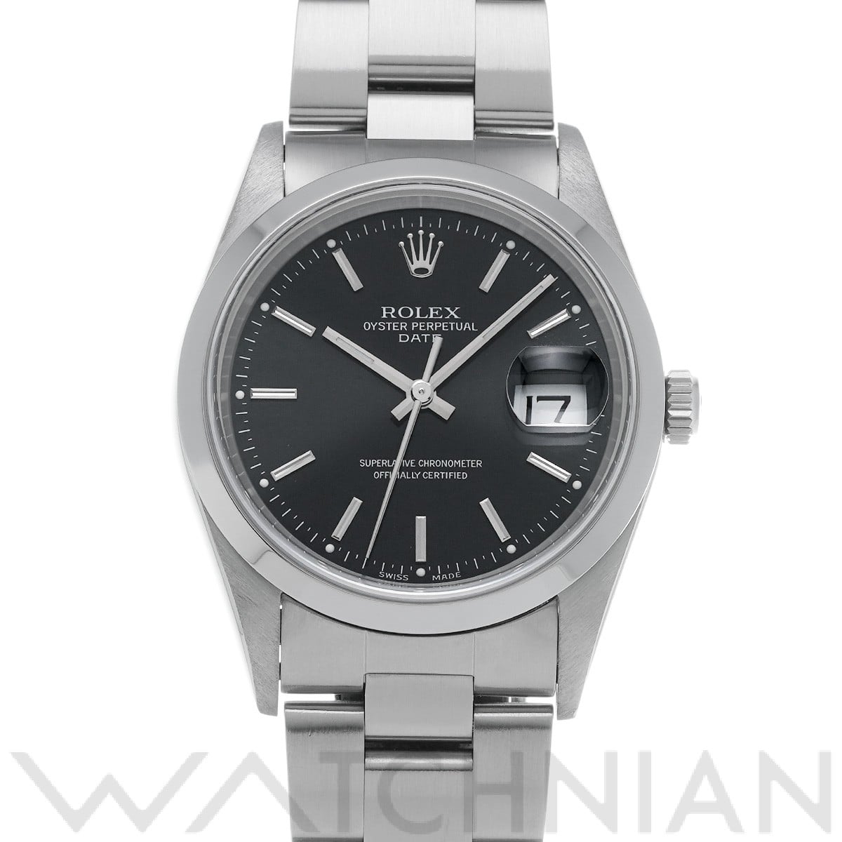 ロレックス オイスターパーペチュアル デイト 15200 ブラック メンズ 時計 【中古】【wristwatch】