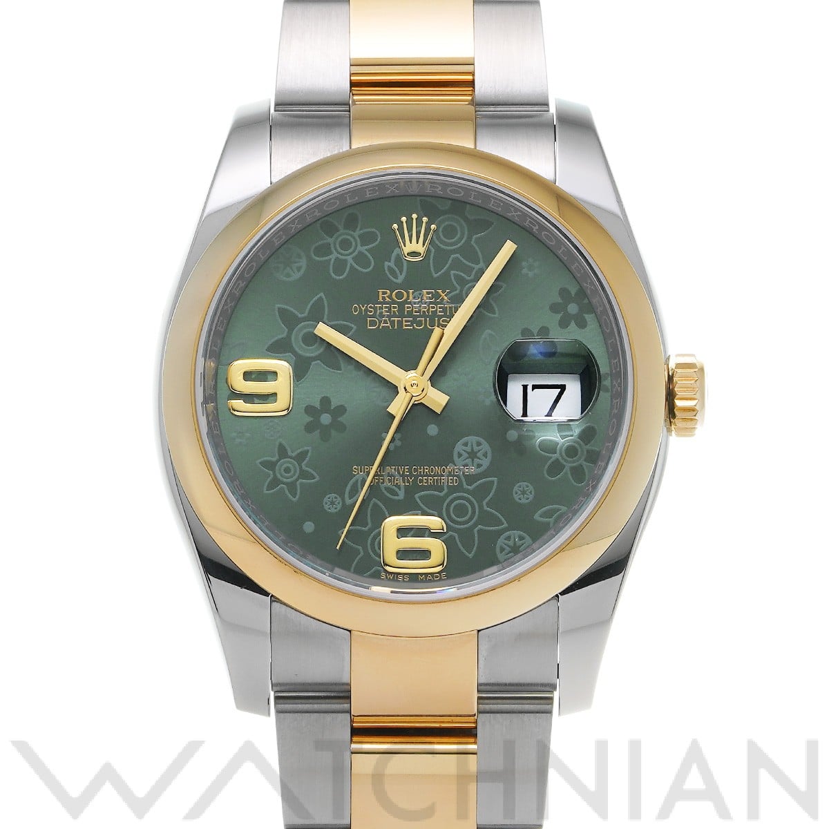 ロレックス デイトジャスト 36 116203 グリーンフラワー メンズ 時計 【中古】【wristwatch】