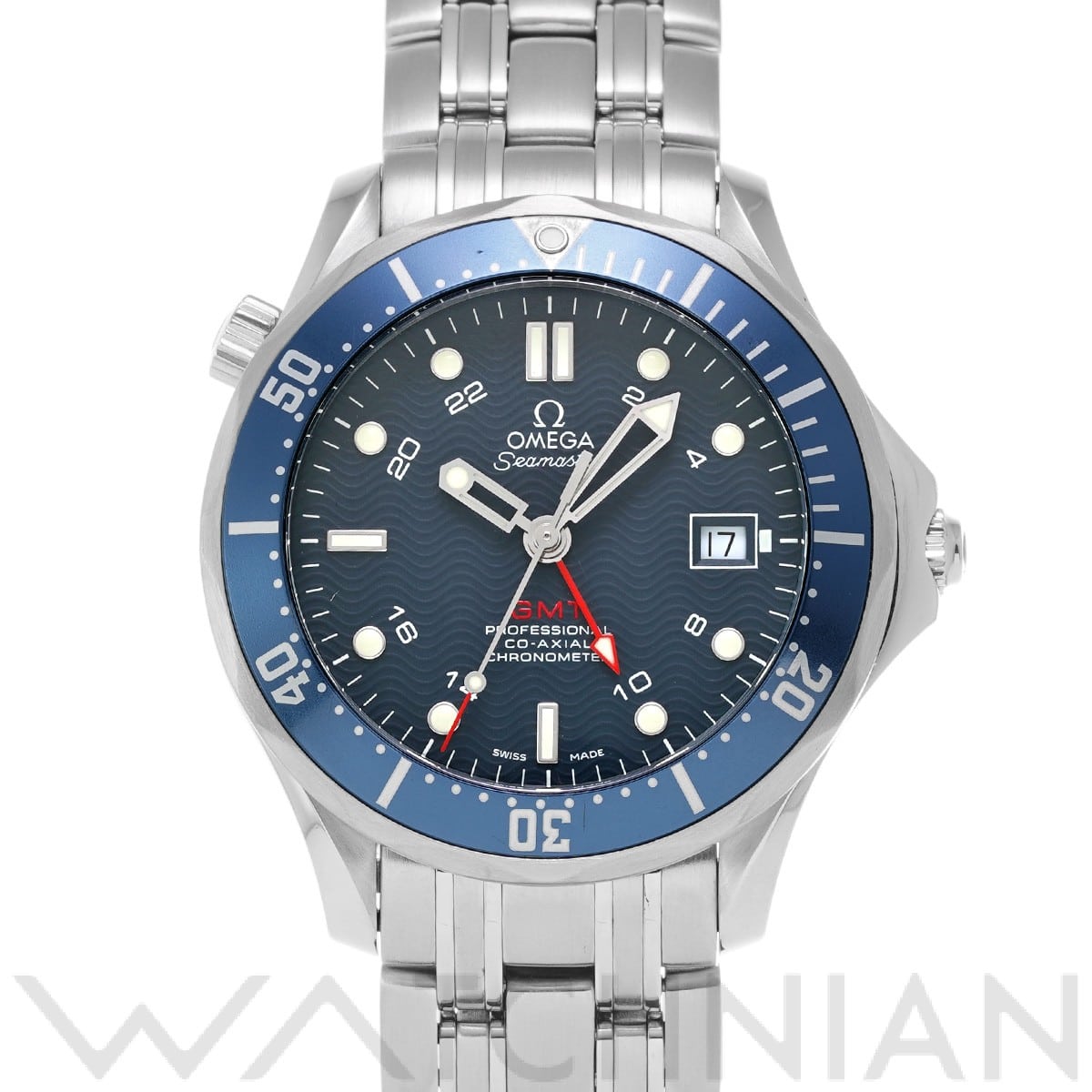 オメガ シーマスター ダイバー300 コーアクシャル GMT 2535.80 ブルー メンズ 時計 【中古】【wristwatch】