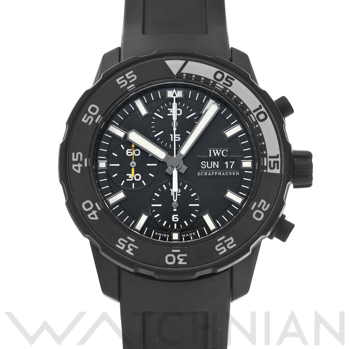 IWC アクアタイマー クロノグラフ ガラパゴスアイランド IW376705 ブラック メンズ 時計 【中古】【wristwatch】