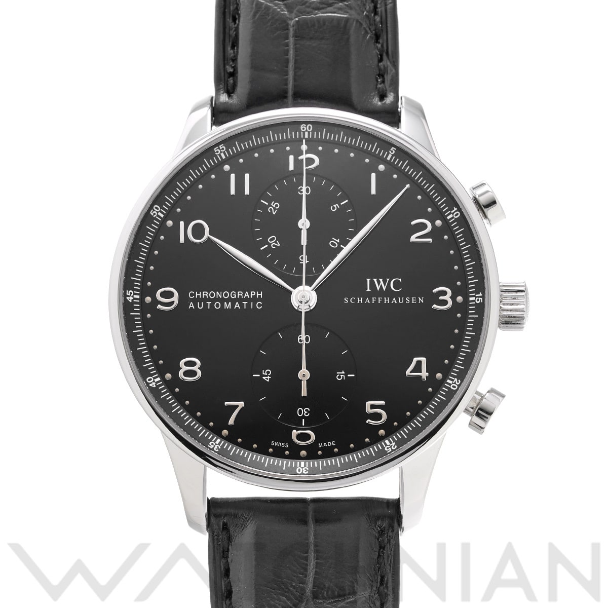 IWC ポルトギーゼ クロノグラフ IW371447 ブラック メンズ 時計 【中古】【wristwatch】