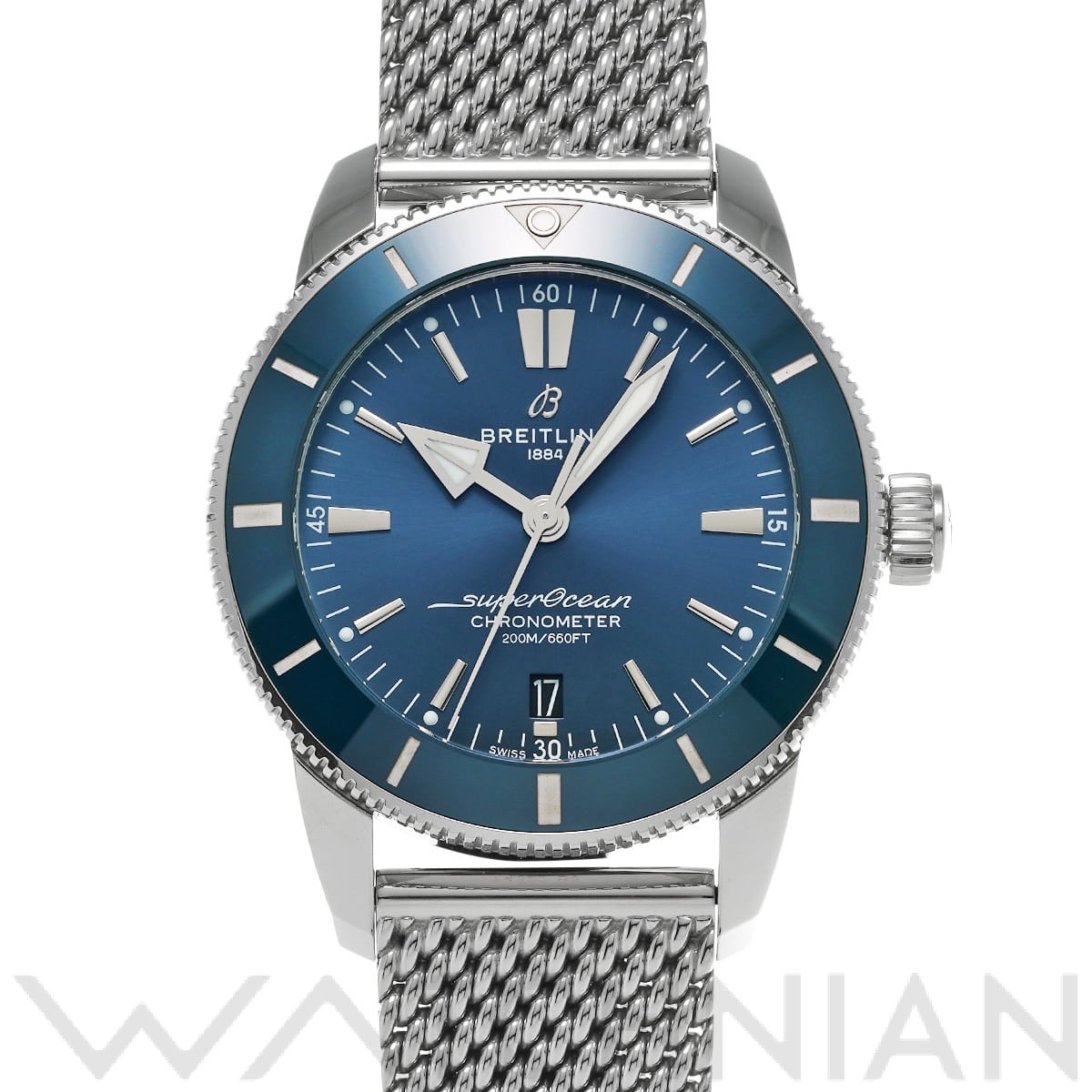 ブライトリング スーパーオーシャン ヘリテージ B20 オートマチック 44 AB2030161C1A1 ブルー メンズ 時計 【中古】【wristwatch】
