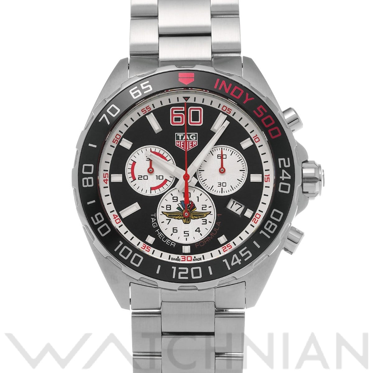 タグ ホイヤー フォーミュラ1 クロノグラフ インディ500 CAZ101V.BA0842 ブラック/シルバー メンズ 時計 【中古】【wristwatch】