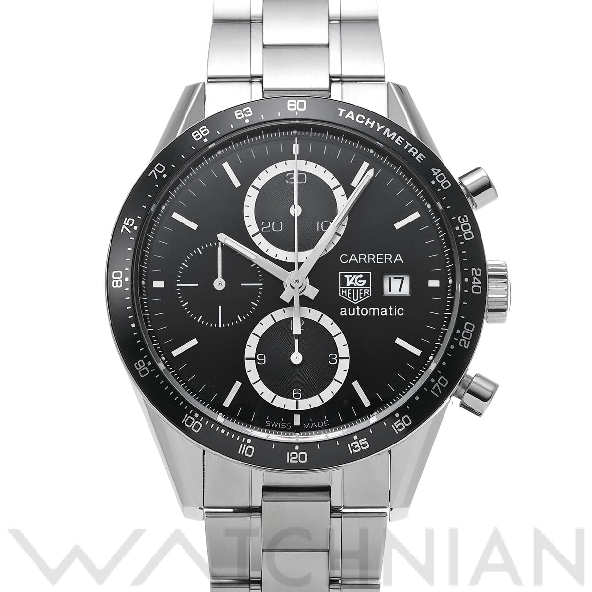 タグ ホイヤー カレラ キャリバー16 クロノグラフ CV2010.BA0786 ブラック メンズ 時計 【中古】【wristwatch】