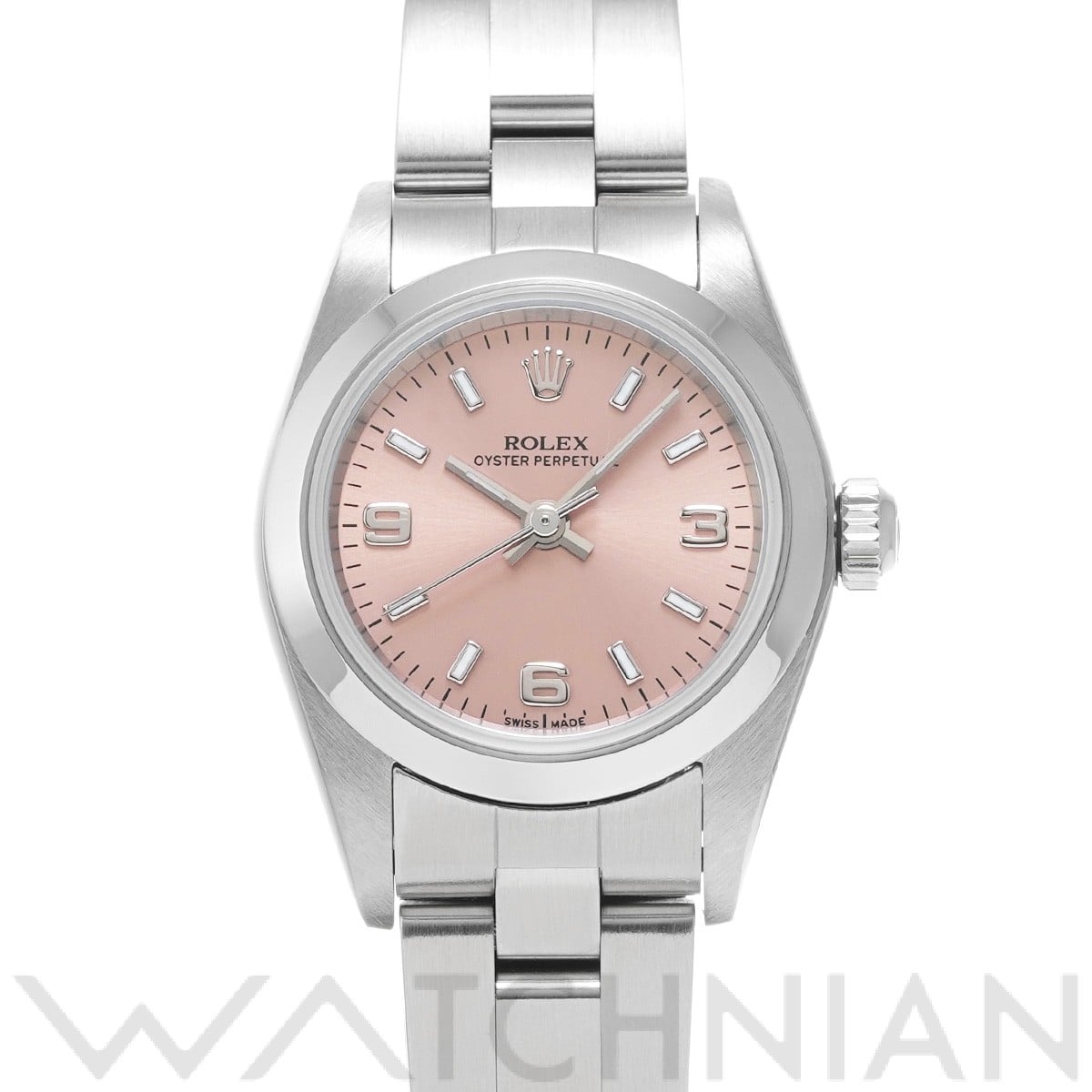 ロレックス オイスターパーペチュアル 76080 ピンク レディース 時計 【中古】【wristwatch】