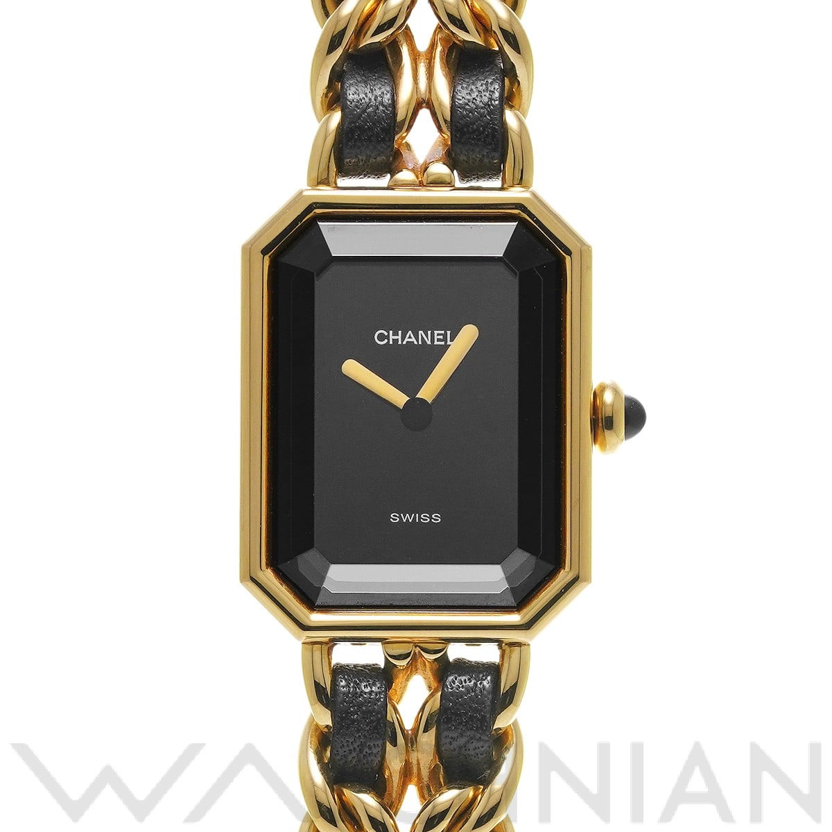 シャネル プルミエール M H0001 ブラック レディース 時計 【中古】【wristwatch】