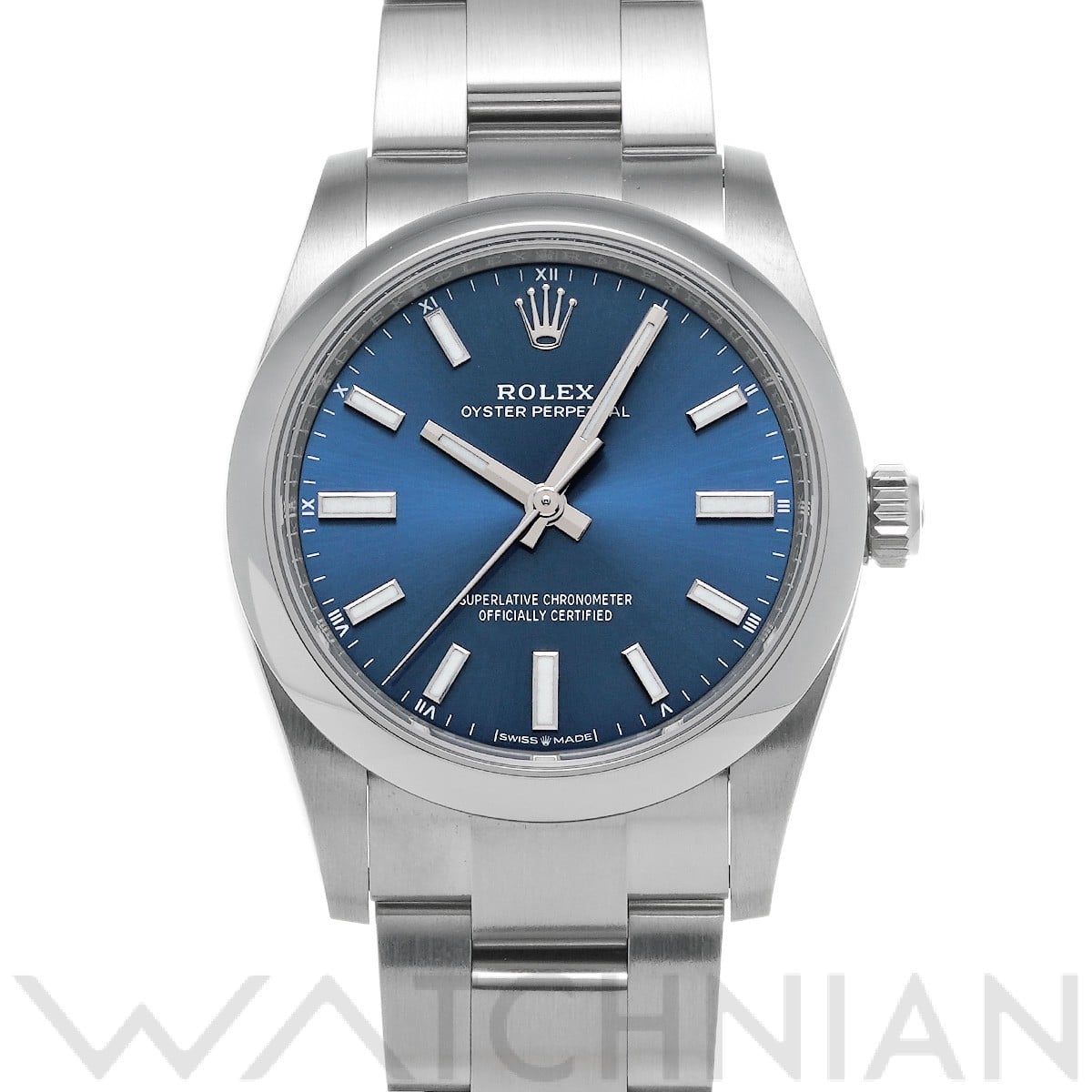 ロレックス オイスターパーペチュアル 34 124200 ブライトブルー ユニセックス 時計 【中古】【wristwatch】