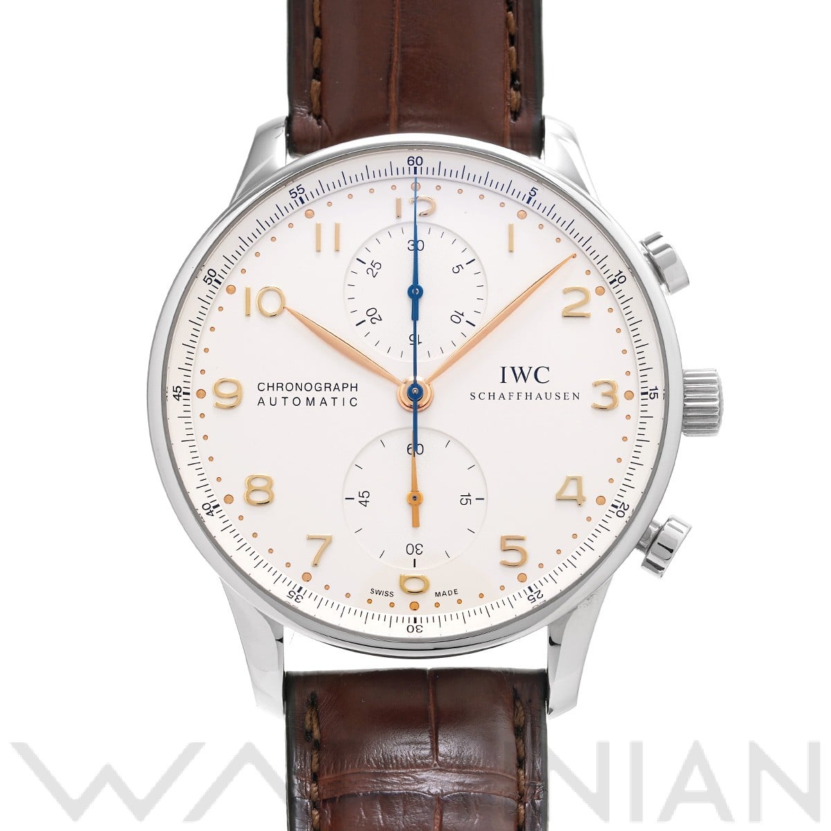 IWC ポルトギーゼ クロノグラフ IW371445 シルバー メンズ 時計 【中古】【wristwatch】