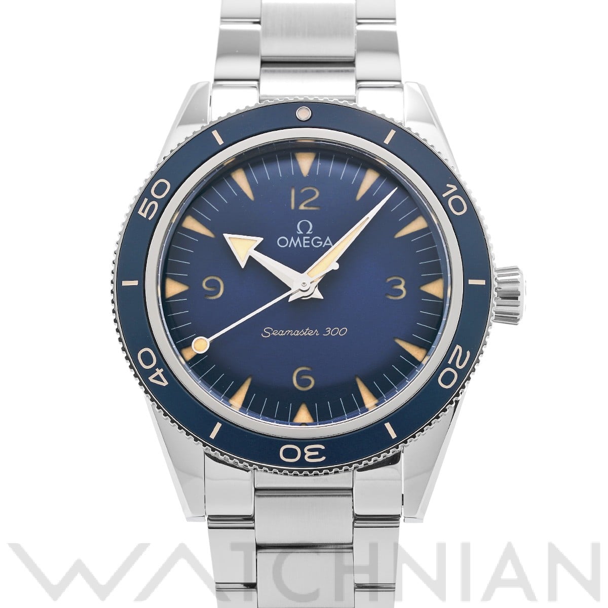 オメガ シーマスター 300 コーアクシャル マスタークロノメーター 234.30.41.21.03.001 ブルー メンズ 時計 【中古】【wristwatch】