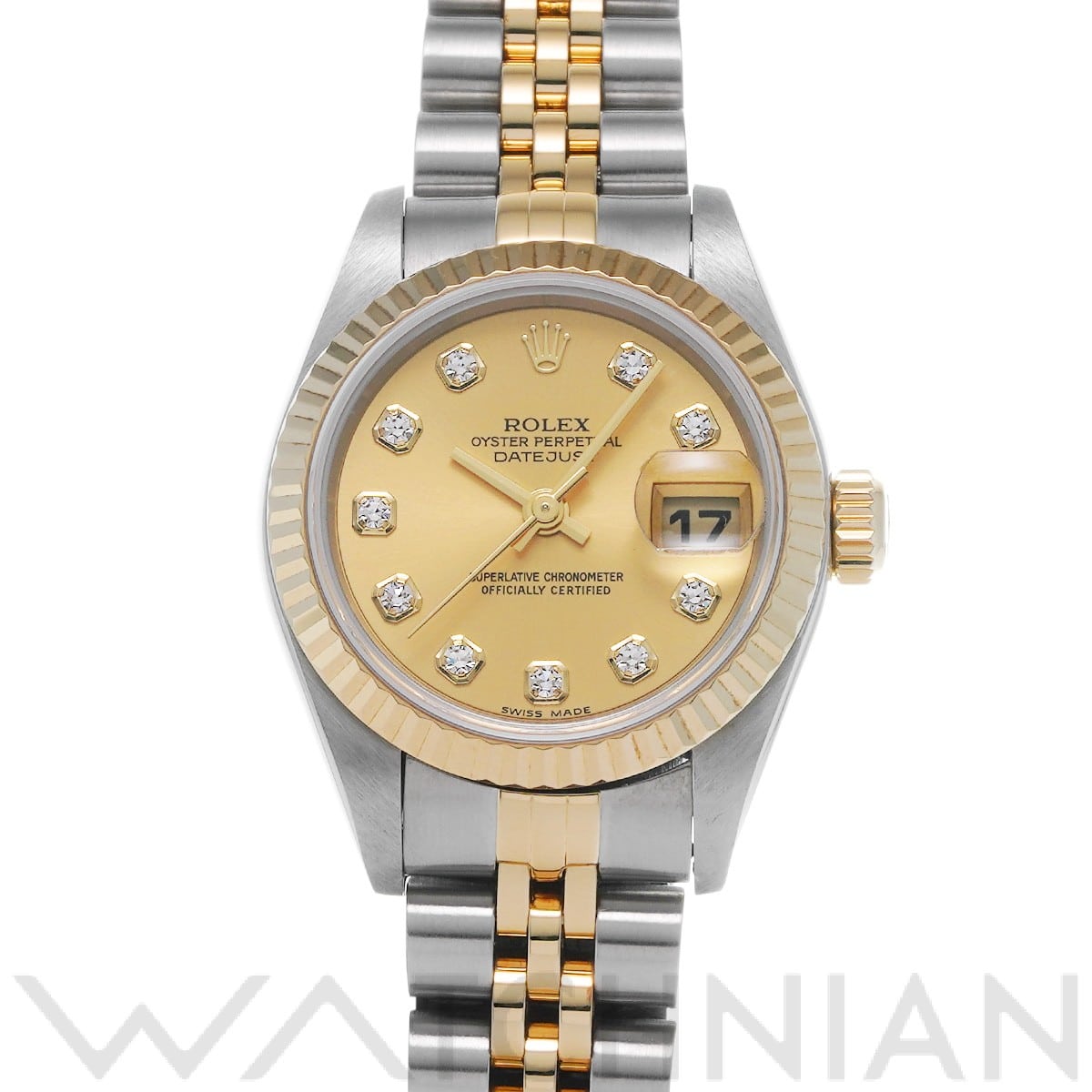 ロレックス デイトジャスト 79173G シャンパン/ダイヤモンド レディース 時計 【中古】【wristwatch】