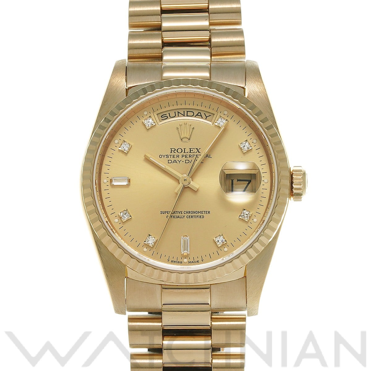 ロレックス デイデイト 18238A シャンパン/ダイヤモンド メンズ 時計 【中古】【wristwatch】