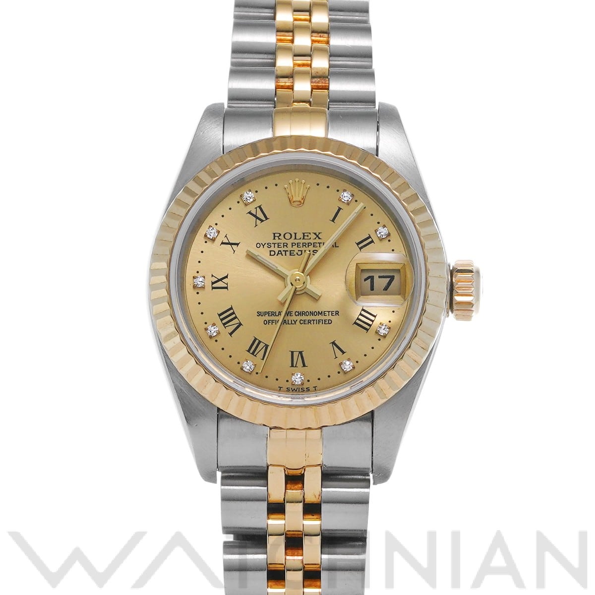 ロレックス デイトジャスト 69173G シャンパン/ダイヤモンド レディース 時計 【中古】【wristwatch】