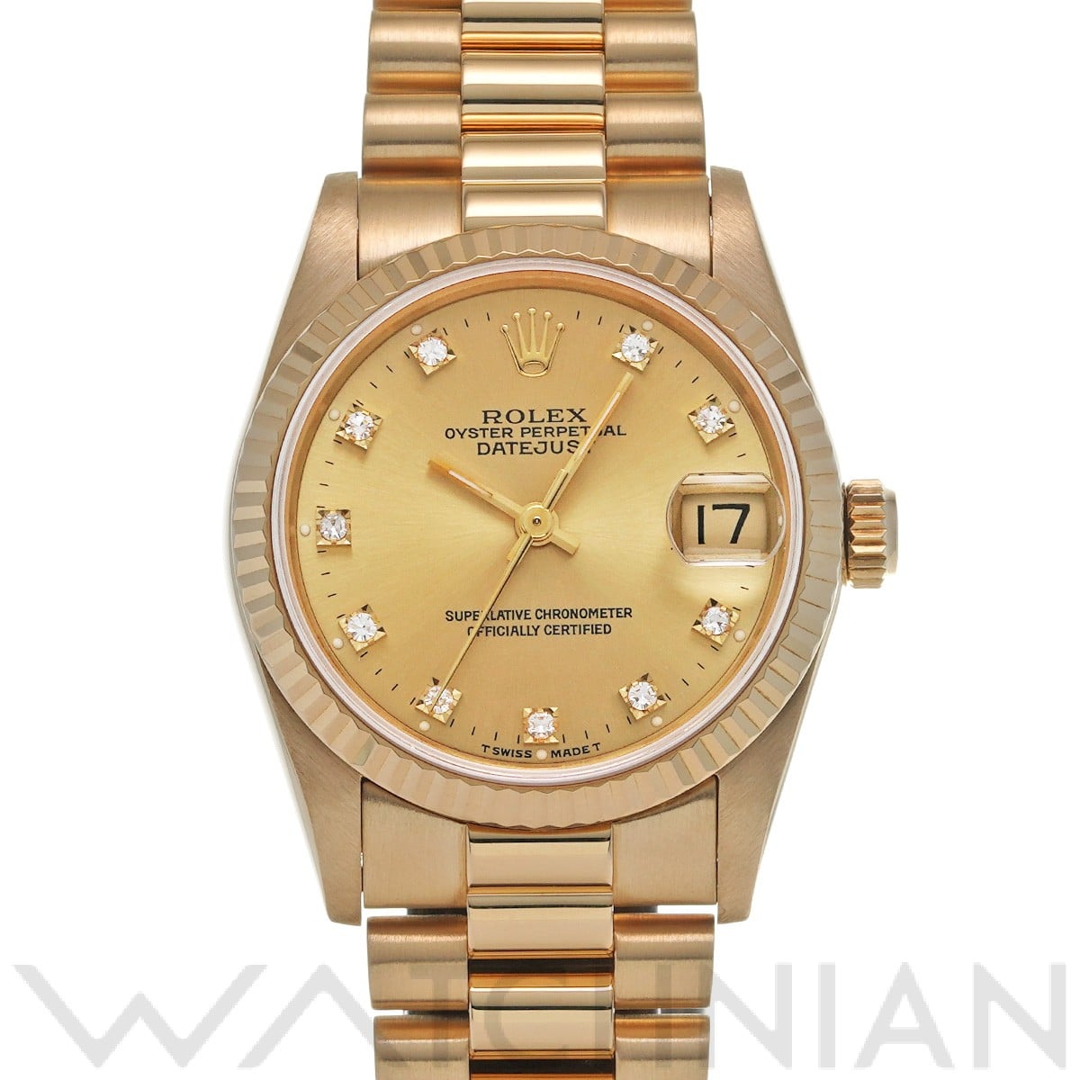 ロレックス デイトジャスト 68278G シャンパン/ダイヤモンド ユニセックス 時計 【中古】【wristwatch】