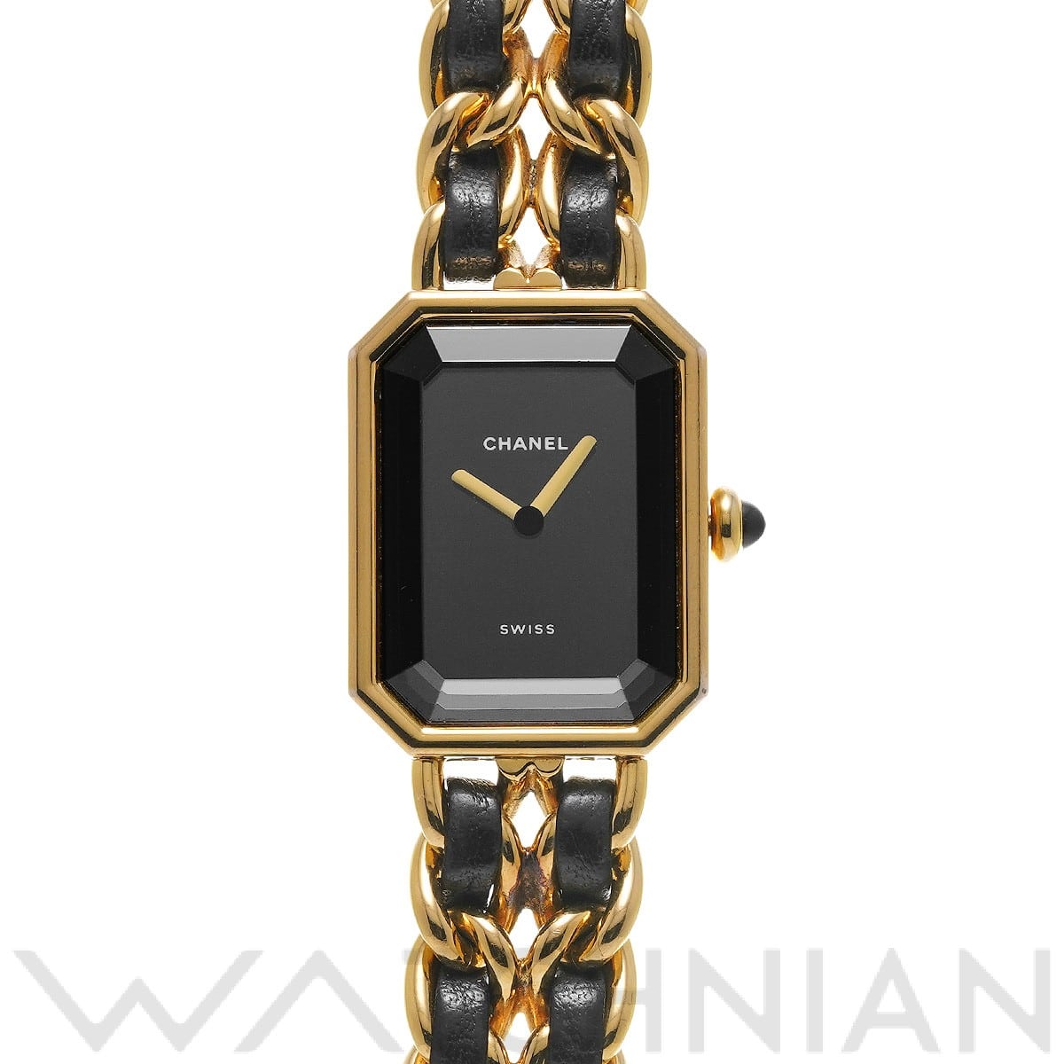 シャネル プルミエール M H0001 ブラック レディース 時計 【中古】【wristwatch】