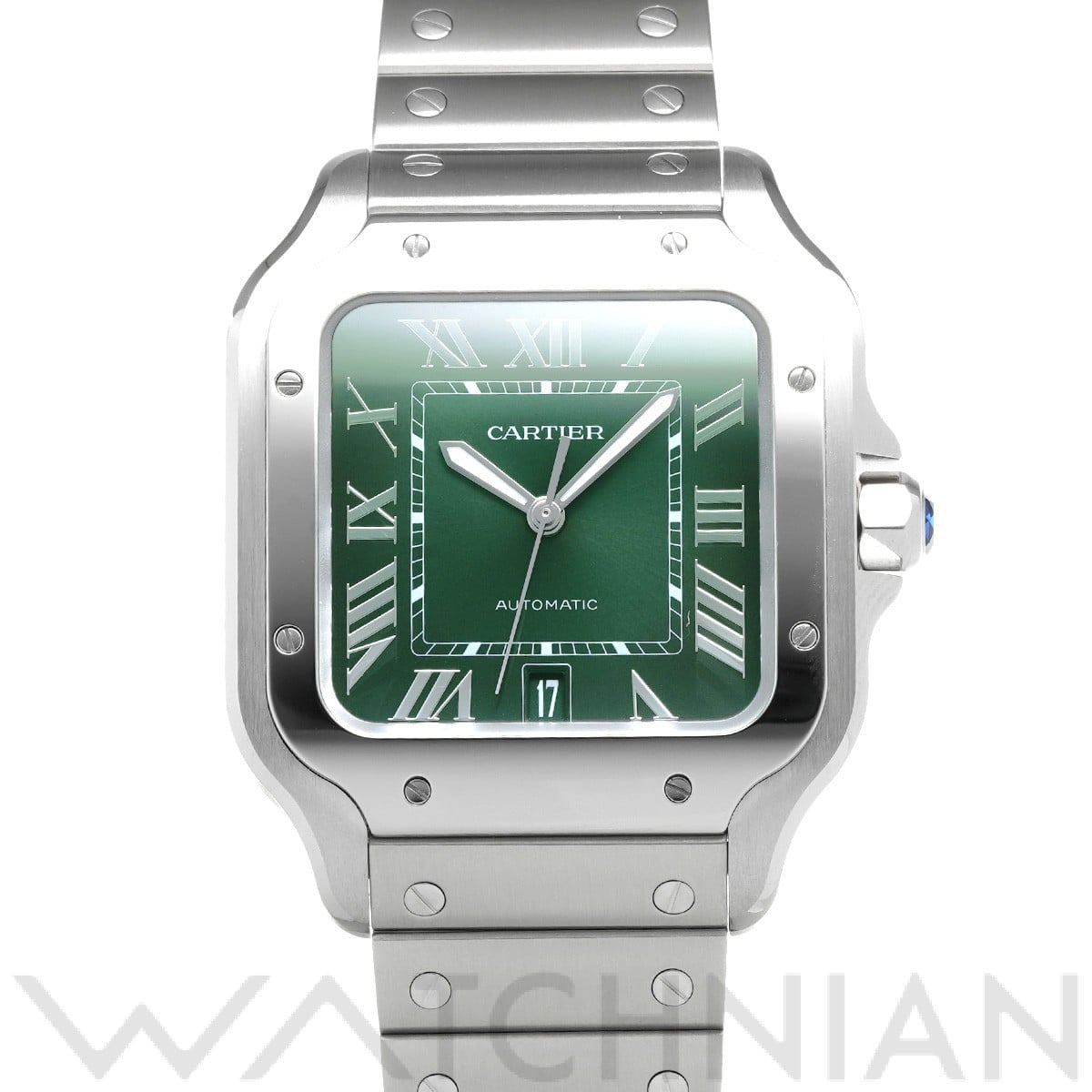 カルティエ / CARTIER サントス ドゥ カルティエ LM WSSA0062 グリーン メンズ 時計 【中古】【wristwatch】
