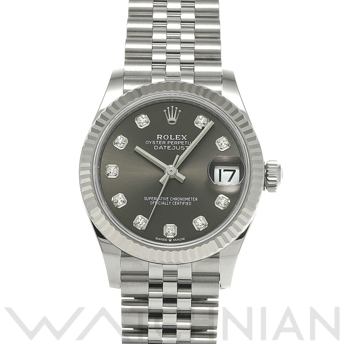 ロレックス デイトジャスト 31 278274G ダークグレー レディース 時計 【中古】【wristwatch】