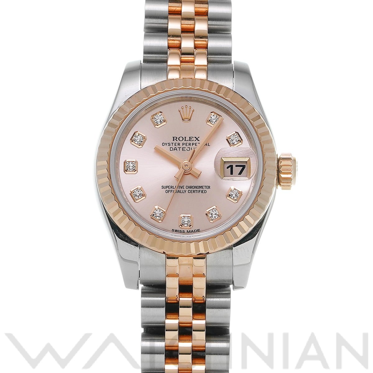 ロレックス レディ デイトジャスト 26 179171G ピンク/ダイヤモンド レディース 時計 【中古】【wristwatch】