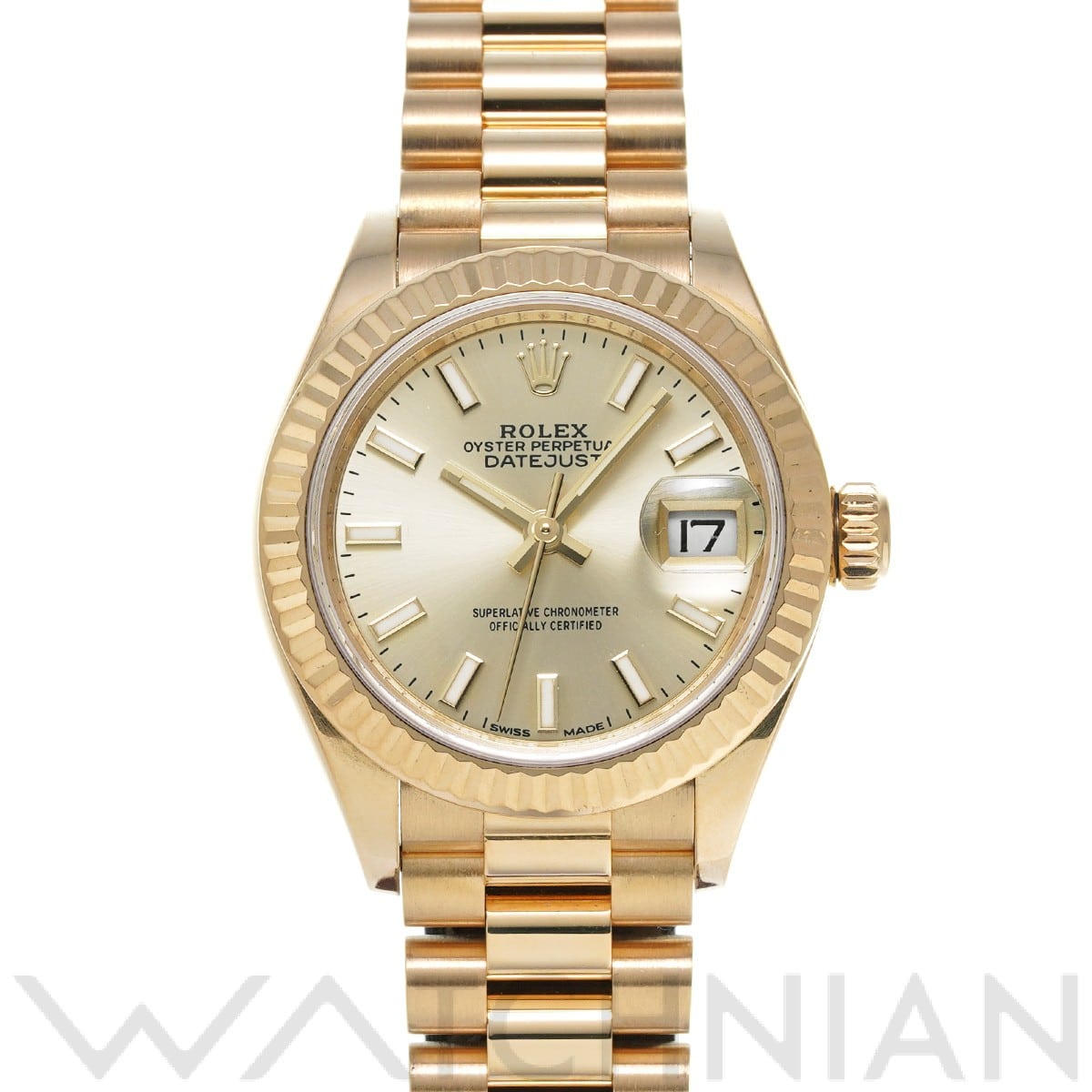 ロレックス レディ デイトジャスト 28 279178 シャンパン レディース 時計 【中古】【wristwatch】