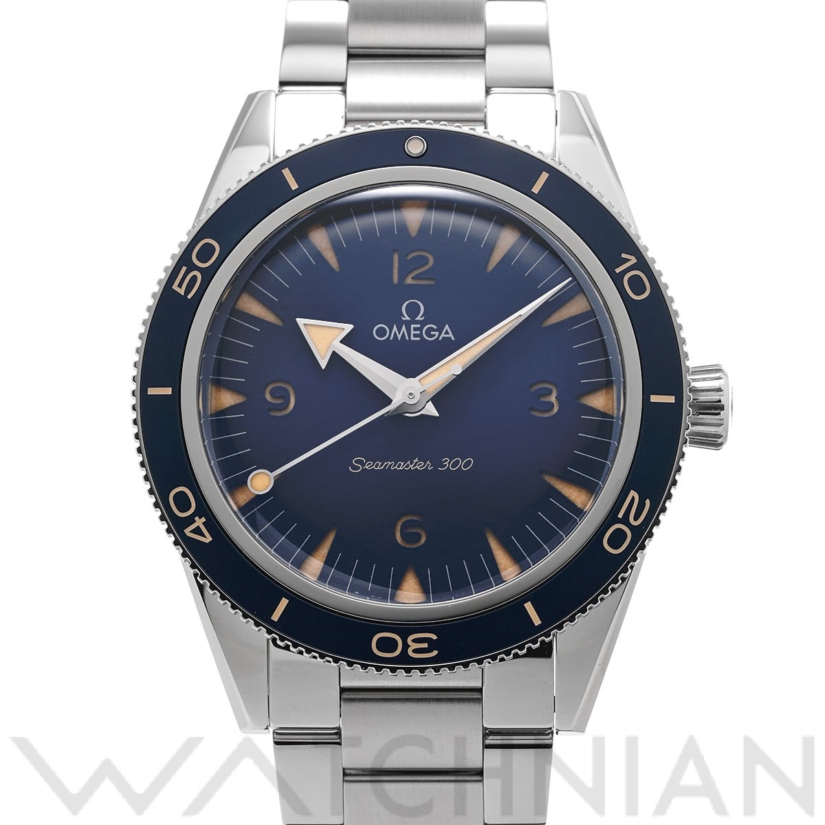 オメガ シーマスター 300 コーアクシャル マスタークロノメーター 234.30.41.21.03.001 ブルー メンズ 時計 【中古】【wristwatch】