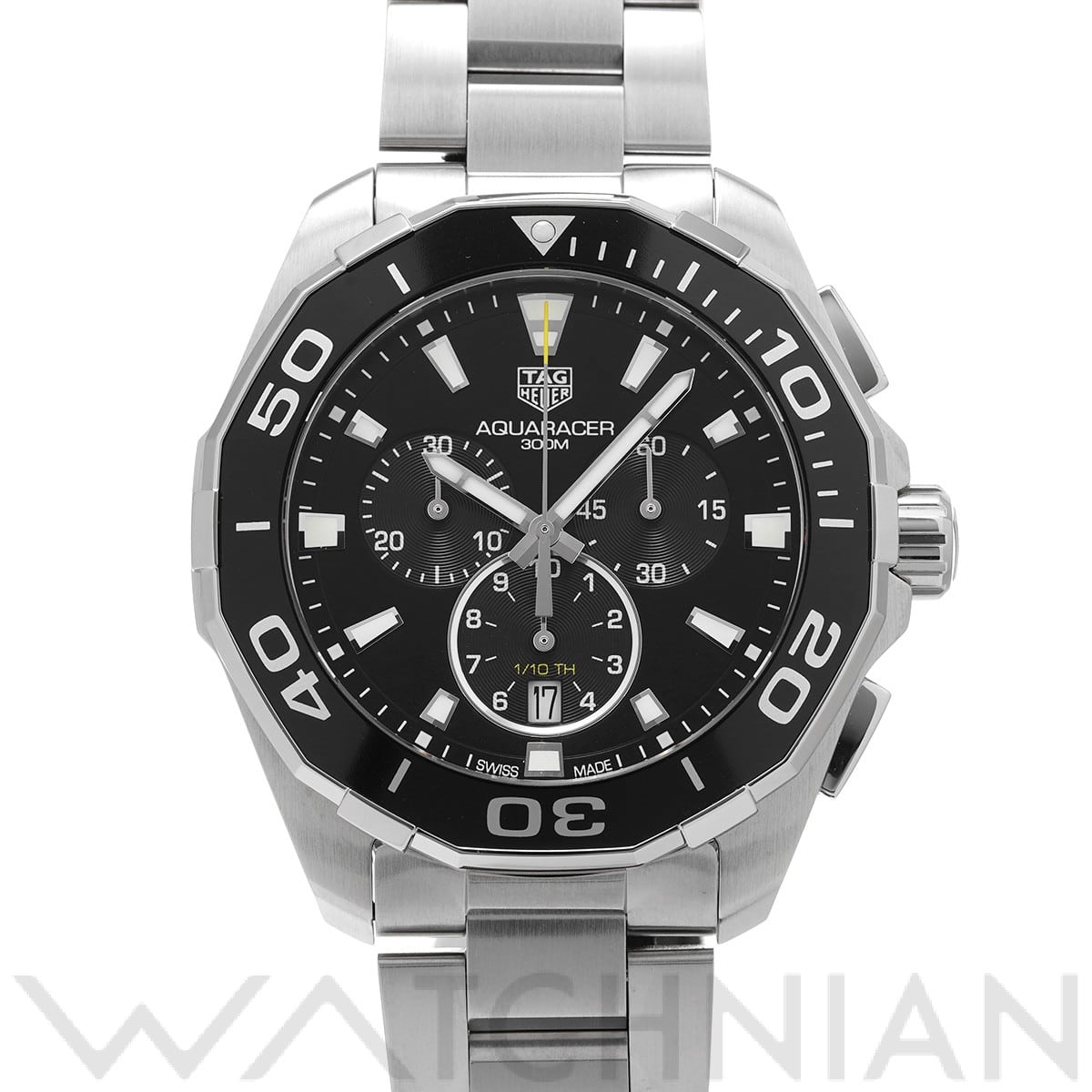 タグ ホイヤー アクアレーサー クォーツ クロノグラフ CAY111A.BA0927 ブラック メンズ 時計 【中古】【wristwatch】
