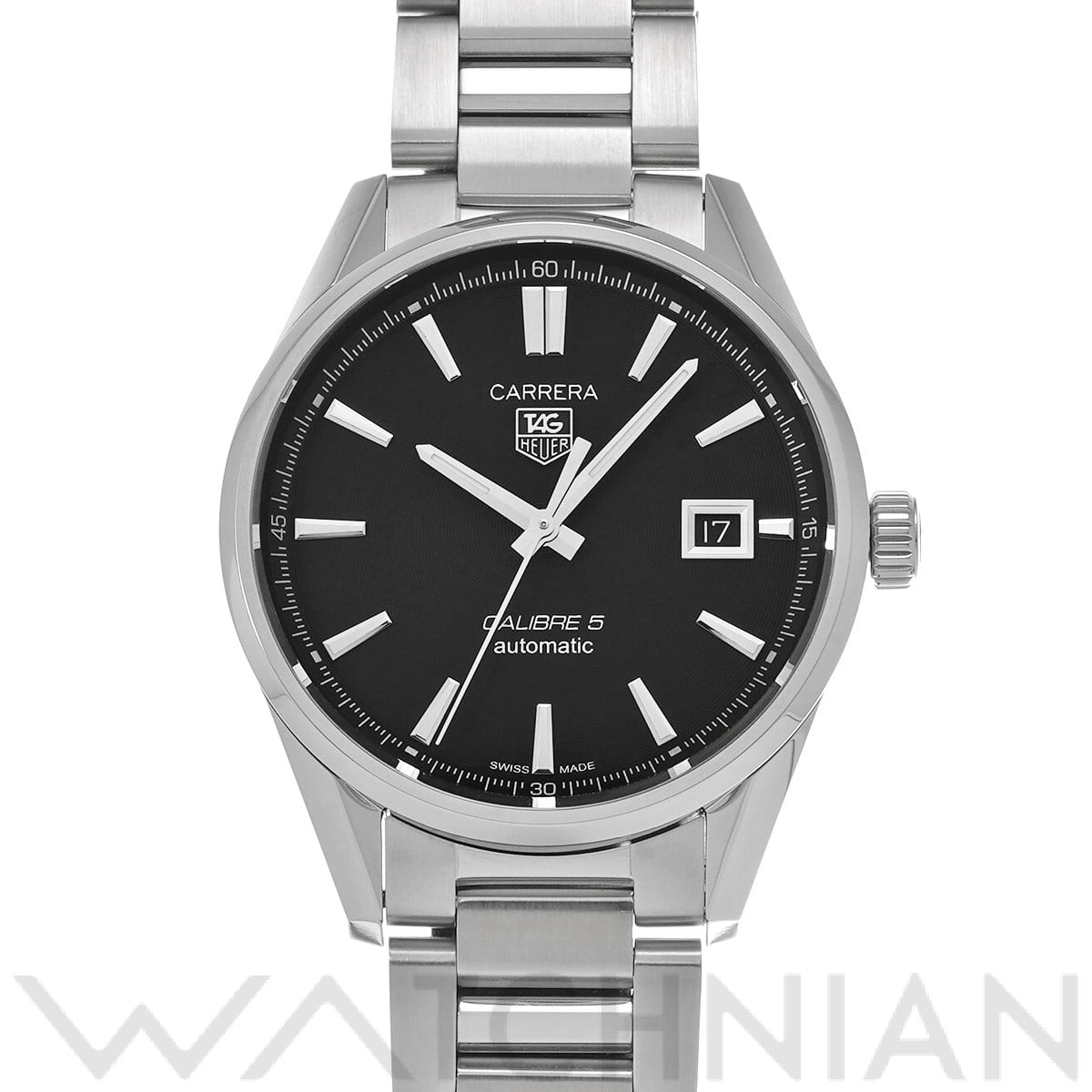 タグ ホイヤー カレラ キャリバー5 WAR211A.BA0782 ブラック メンズ 時計 【中古】【wristwatch】