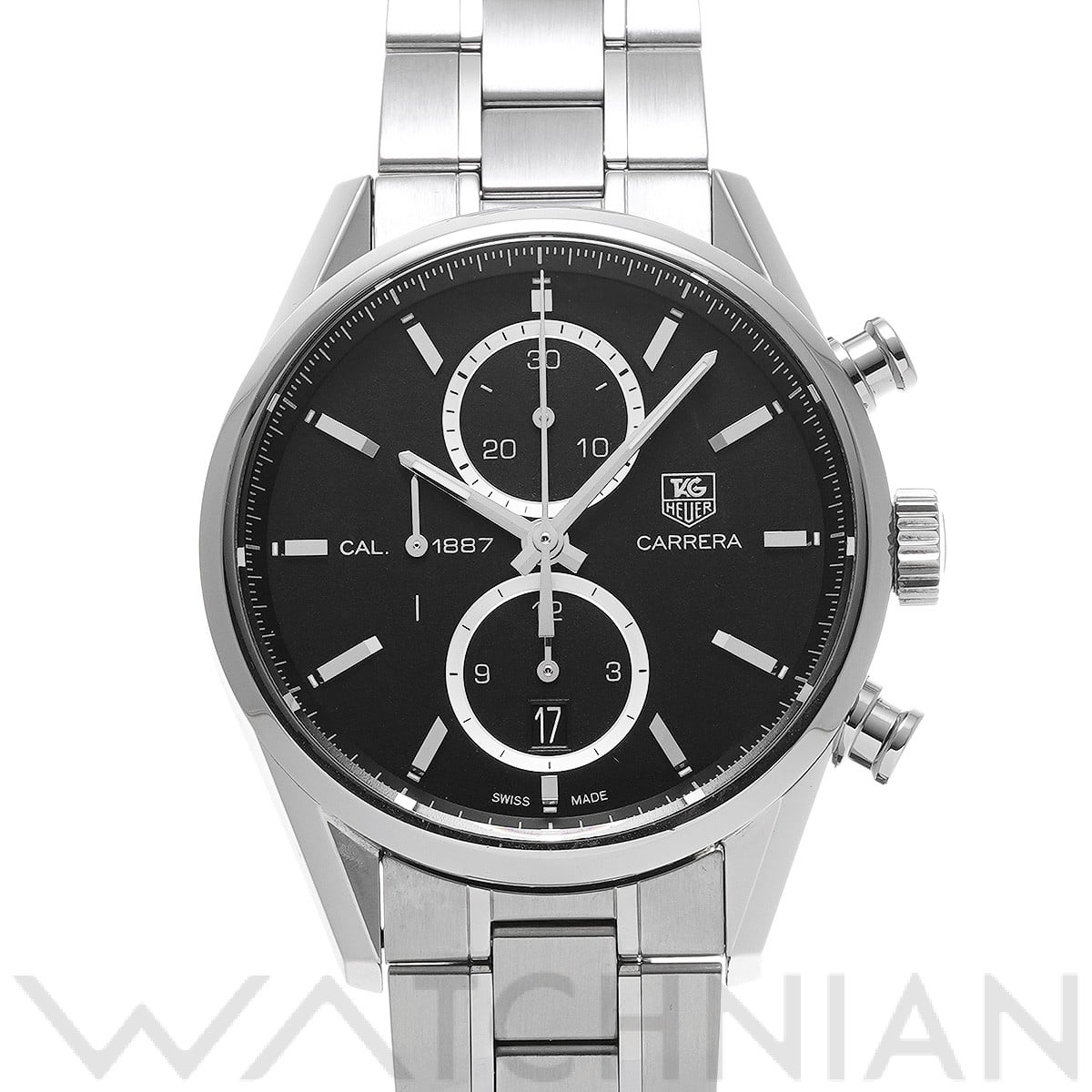 タグ ホイヤー カレラ キャリバー1887 CAR2110.BA0720 ブラック メンズ 時計 【中古】【wristwatch】