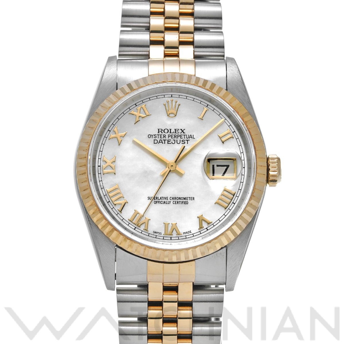 ロレックス デイトジャスト 16233NR ホワイトシェル メンズ 時計 【中古】【wristwatch】