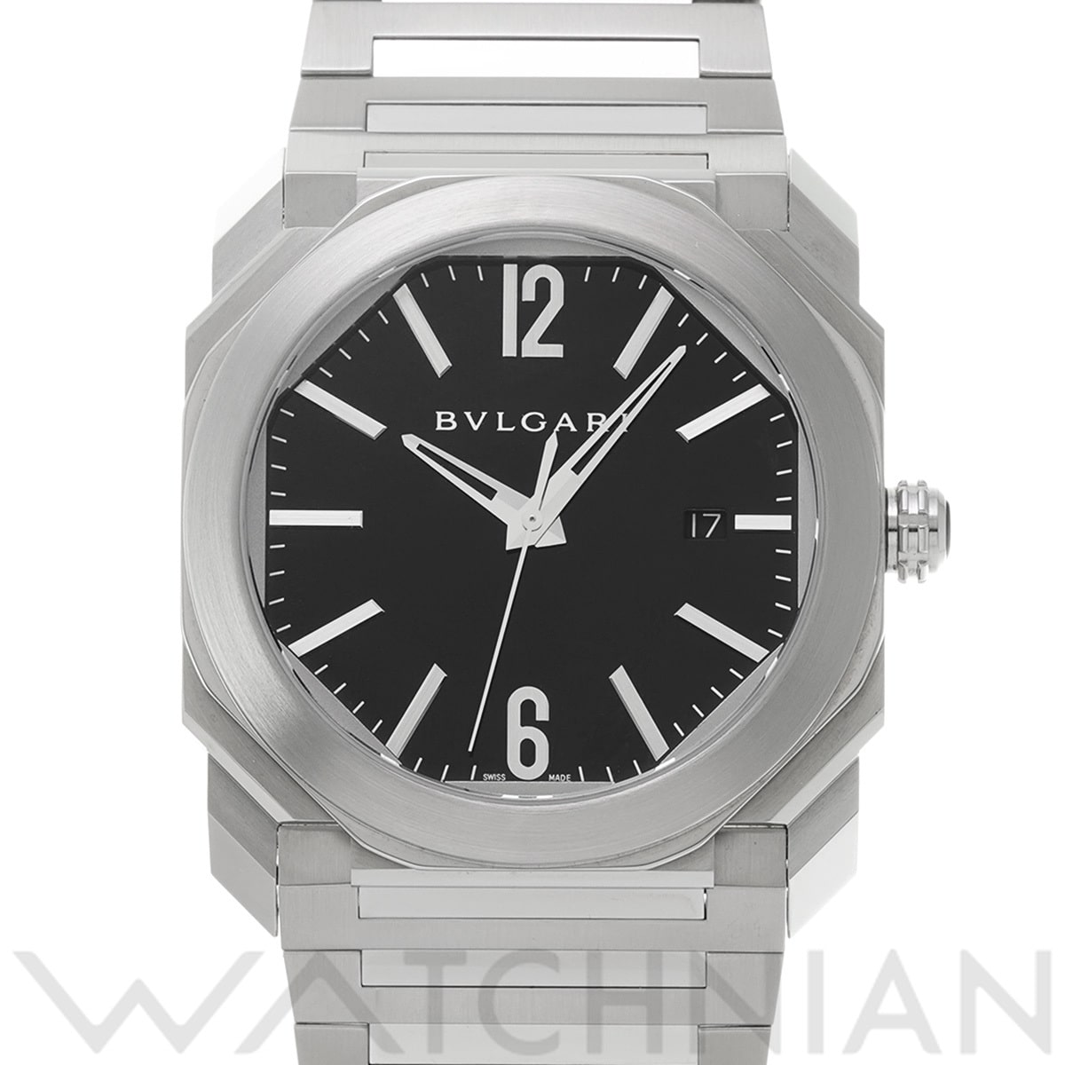 ブルガリ オクト BGO41BSSD ブラック メンズ 時計 【中古】【wristwatch】