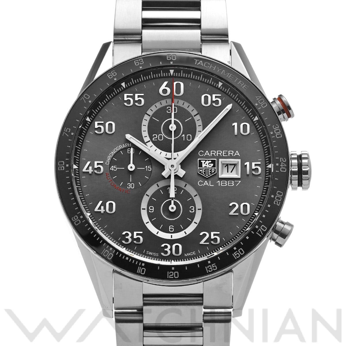 タグ ホイヤー カレラ キャリバー1887 クロノグラフ CAR2A11.BA0799 グレー メンズ 時計 【中古】【wristwatch】