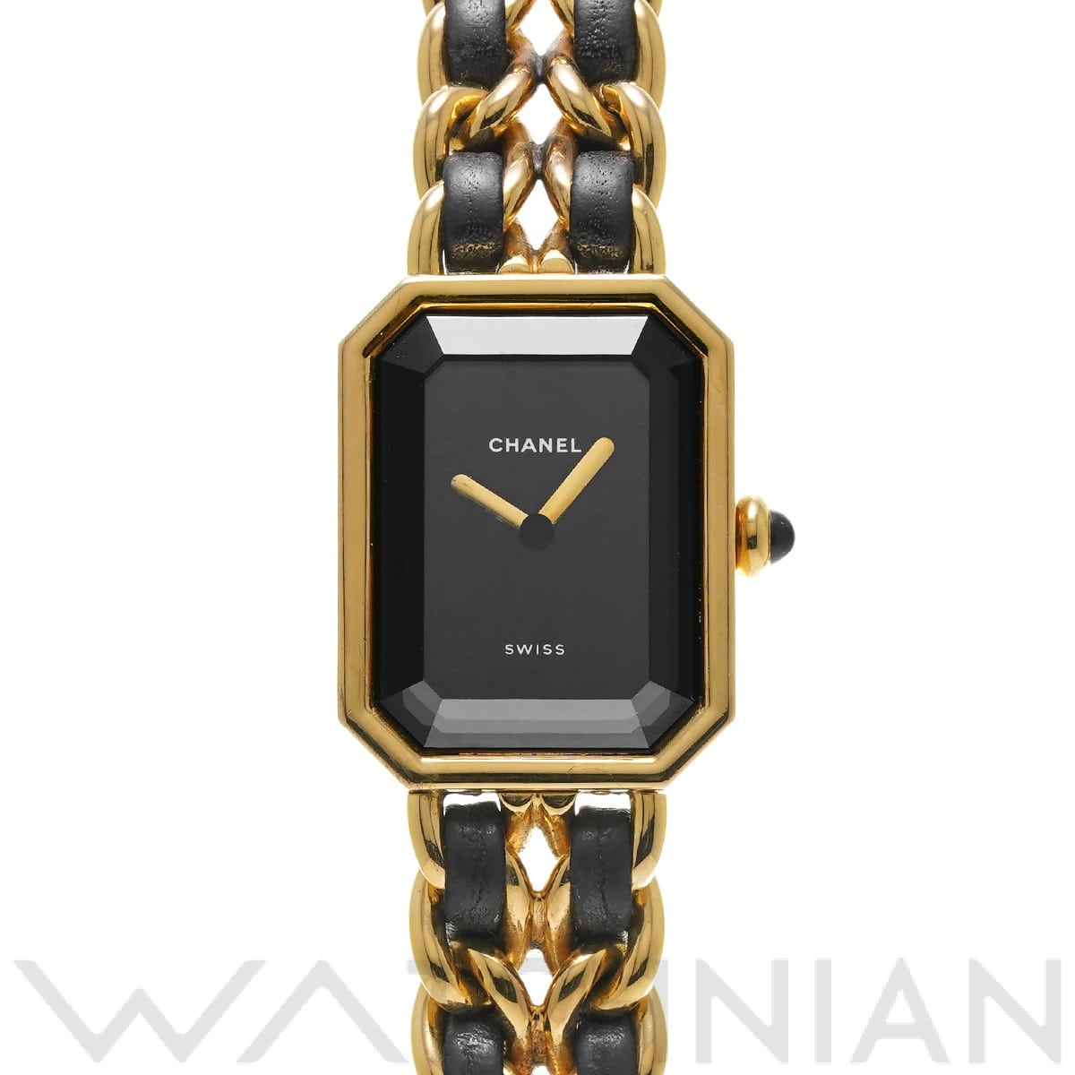 シャネル プルミエール M H0001 ブラック レディース 時計 【中古】【wristwatch】