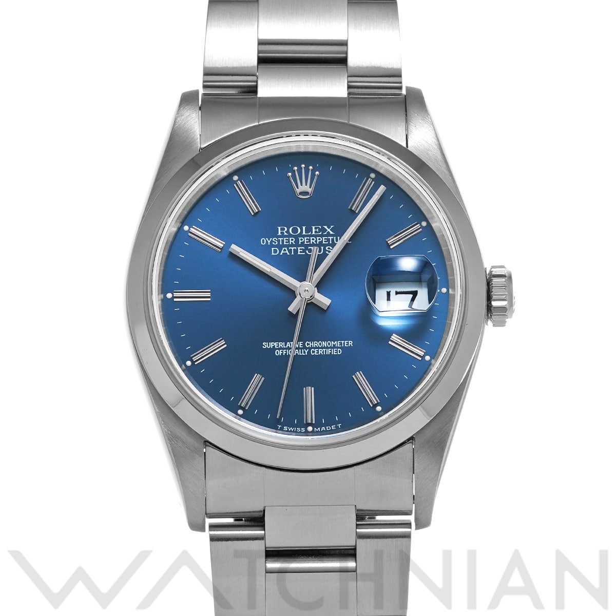 ロレックス デイトジャスト 16200 ブルー メンズ 時計 【中古】【wristwatch】