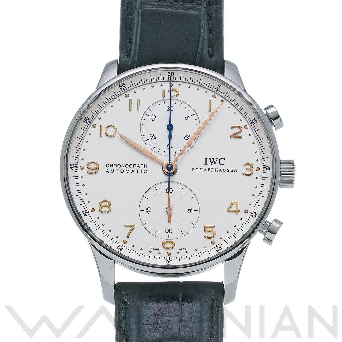 IWC ポルトギーゼ クロノグラフ IW371401 シルバー メンズ 時計 【中古】【wristwatch】